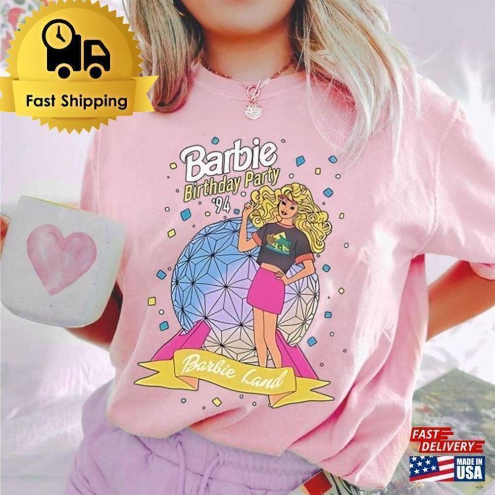 Barbie Movie 2023 Party Girls Pink Fan T-Shirt